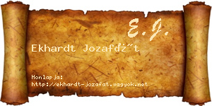 Ekhardt Jozafát névjegykártya